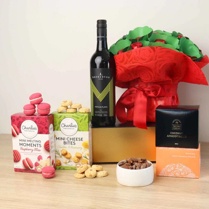 Aries Bouquet & Red Wine Hamper Bundle - Image 5