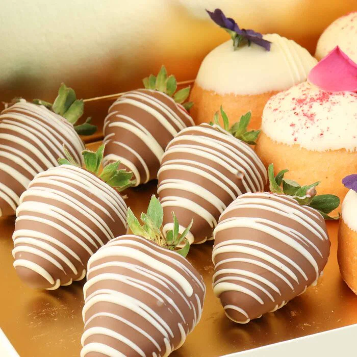 Flower Donuts & Chocolate Strawberries Gift Box - Image 5