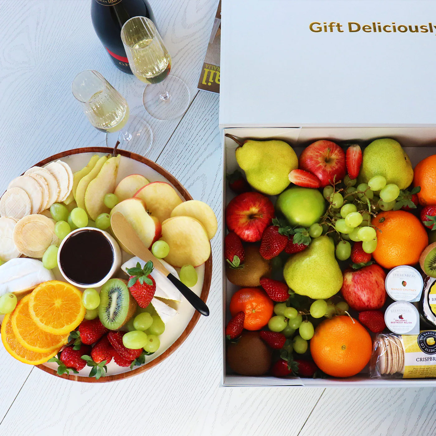 Fruit Box with Mumm Champagne - Large - Image 3